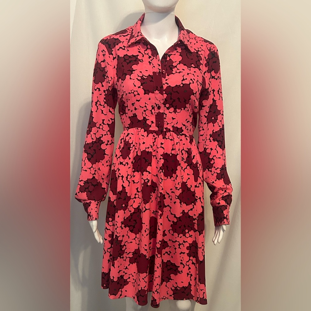 Kate Spade Sz 6 Pink Floral Flowy Dress Boho Retro Barbiecore Cottagecore Y2K